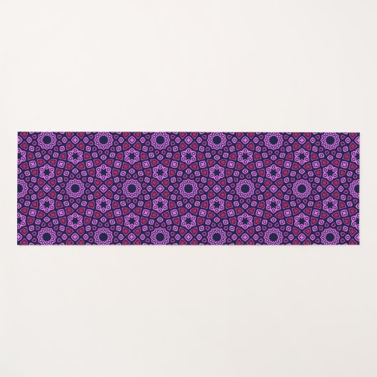 Geometrisches Muster mit Lila abgeschnittenem Trih Yogamatte (Vorderseite (Horizontal))