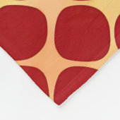 Geometrisches Muster mit roten Kreisen Fleecedecke (Ecke)