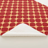 Geometrisches Muster mit roten Kreisen Sherpadecke (3/4)