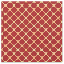 Geometrisches Muster mit roten Kreisen Stoff