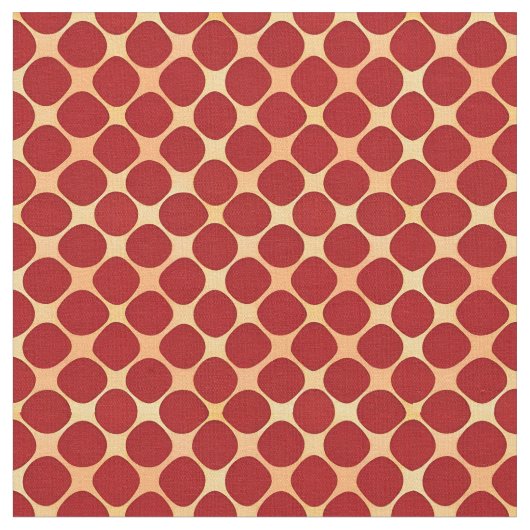 Geometrisches Muster mit roten Kreisen Stoff (Nahaufnahme)