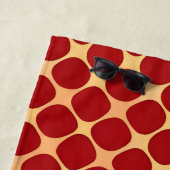 Geometrisches Muster mit roten Kreisen Strandtuch (Beispiel)