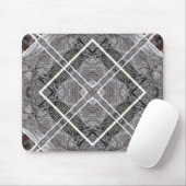 Geometrisches Muster mit schneebedeckten Winterbäu Mousepad (Mit Mouse)
