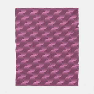 Geometrisches Muster mit strahlenden Magenta-Kreis Fleecedecke
