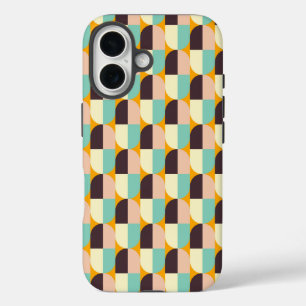 Geometrisches Muster mit überlappenden Halbkreisen iPhone 16 Hülle