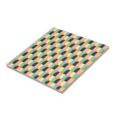 Geometrisches Muster mit überlappenden Halbkreisen Fliese (Seite)