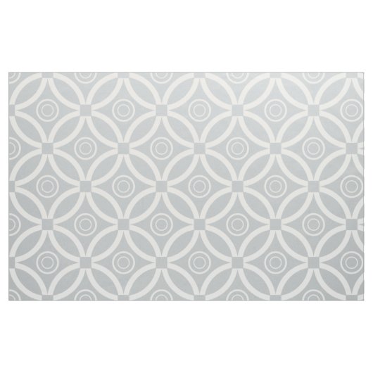Geometrisches Muster mit weißem und grauem Retro Stoff (Fat Quarter (45,7 x 55,9 cm))