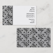 Geometrisches Muster mit Zebra-Streifen und Visitenkarte (Vorne/Hinten)