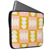 Geometrisches Muster Mitte des Jahrhunderts Laptopschutzhülle (Vorne Rechts)