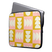 Geometrisches Muster Mitte des Jahrhunderts Laptopschutzhülle (Vorderseite Links)