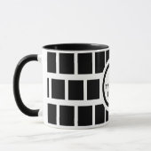 Geometrisches Muster Moderne Schwarz-Weiß-Tasse Tasse (Links)