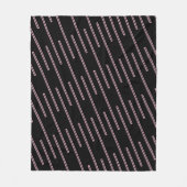 Geometrisches Muster Modernes rosa Schwarz Fleecedecke (Vorderseite)