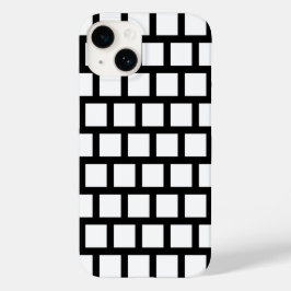 Geometrisches Muster Modernes Schwarz-Weiß-Gehäuse Case-Mate iPhone 14 Hülle