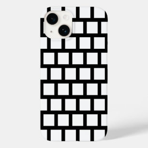 Geometrisches Muster Modernes Schwarz-Weiß-Gehäuse Case-Mate iPhone 14 Hülle