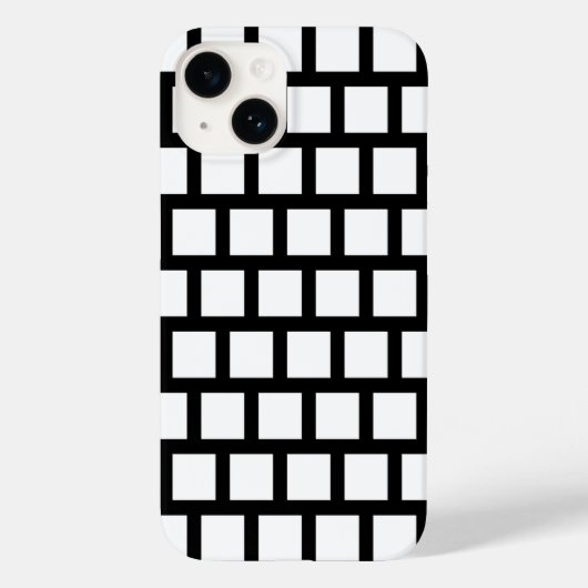 Geometrisches Muster Modernes Schwarz-Weiß-Gehäuse Case-Mate iPhone Hülle (Rückseite)