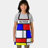 Geometrisches Muster Mondrian Art Style Modern Schürze (Insitu)