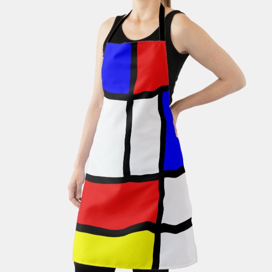 Geometrisches Muster Mondrian Art Style Modern Schürze (InSitu)