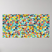 Geometrisches Muster. Mosaikfarbener Hintergrund g Poster (Vorne)