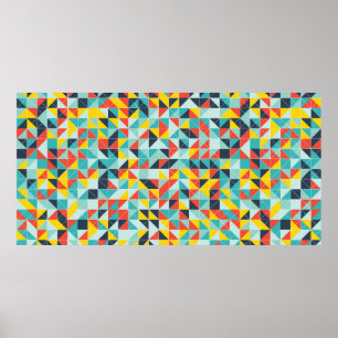 Geometrisches Muster. Mosaikfarbener Hintergrund g Poster