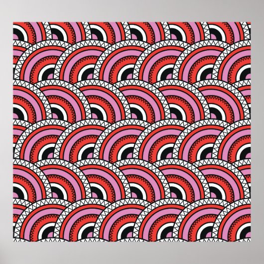 Geometrisches Muster nach hinten Poster (Vorne)