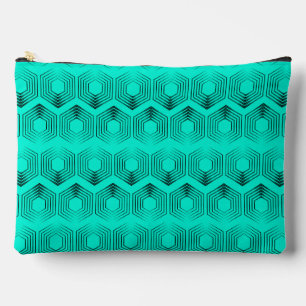 geometrisches Muster Neon-Grün-Töne Zubehörtasche