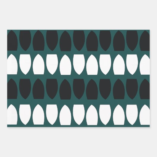 Geometrisches Muster Niedlich Fun Festiv Geschenkpapier Set (Vorderseite 2)