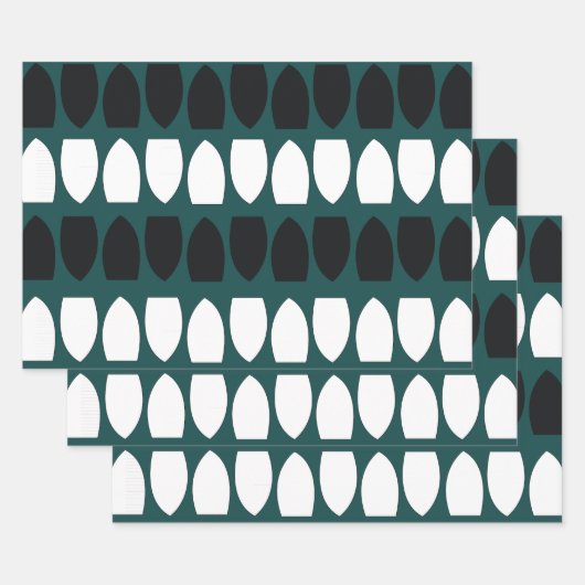 Geometrisches Muster Niedlich Fun Festiv Geschenkpapier Set (Set)