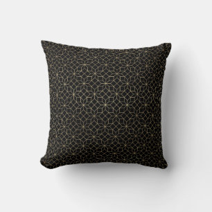 geometrisches Muster Nr. 3 für Deko in Gold und Sc Kissen