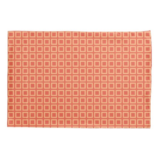 Geometrisches Muster Orange für benutzerdefinierte Kissenbezug (Rückseite)