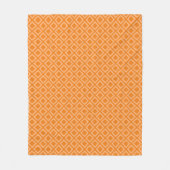 Geometrisches Muster Orange für jede Farbe Fleecedecke (Vorderseite)