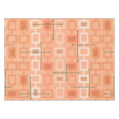 Geometrisches Muster Orange für Retro-1950er Jahre Tischdecke (Vorderseite (Horizontal))