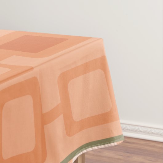 Geometrisches Muster Orange für Retro-1950er Jahre Tischdecke (Beispiel)