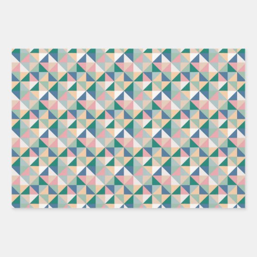 Geometrisches Muster Osterpastel Geschenkpapier Set (Vorderseite 2)