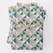 Geometrisches Muster Osterpastel Geschenkpapier Set (Beispiel)