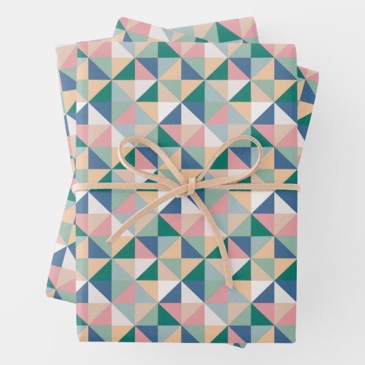 Geometrisches Muster Osterpastel Geschenkpapier Set (Beispiel)