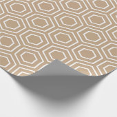 Geometrisches Muster-Packpapier Mandel-Browns Geschenkpapier (Ecke)