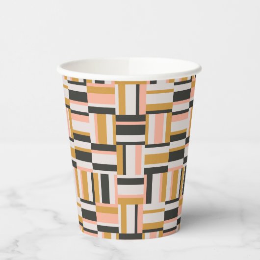 Geometrisches Muster Pappbecher (Links)