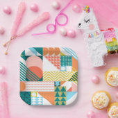 Geometrisches Muster Pappteller (Party)