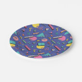 geometrisches Muster Pappteller (Schrägansicht)