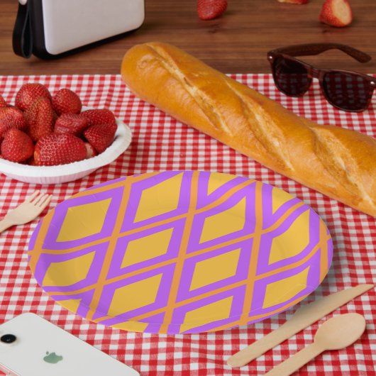 Geometrisches Muster Pappteller (Picknick)