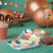 Geometrisches Muster Pappteller