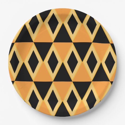 Geometrisches Muster Pappteller (Vorderseite)
