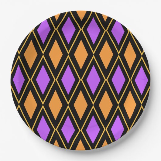 Geometrisches Muster Pappteller (Vorderseite)