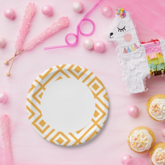 geometrisches Muster Pappteller (Party)