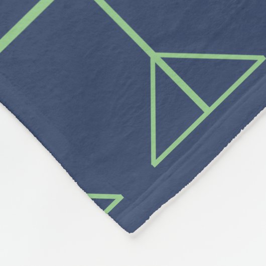 Geometrisches Muster Peach Green Blue Fleecedecke (Ecke)