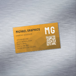 geometrisches Muster QR-Code für Orange-Gefälle Magnetische Visitenkarte