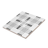 Geometrisches Muster | Quadrate | Linien | weiß | Fliese (Seite)