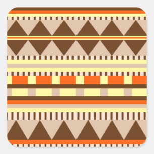Geometrisches Muster Quadratischer Aufkleber