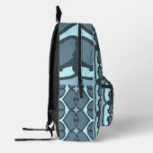 Geometrisches Muster "Ratti_Creative_Arts"-Backpac Bedruckter Rucksack (Links)