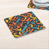 Geometrisches Muster Rechteckiger Pappuntersetzer (angewinkelt)